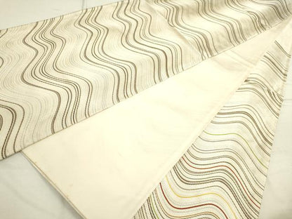 平和屋着物■太鼓柄袋帯 流水文 正絹 逸品 DAAO2708jm