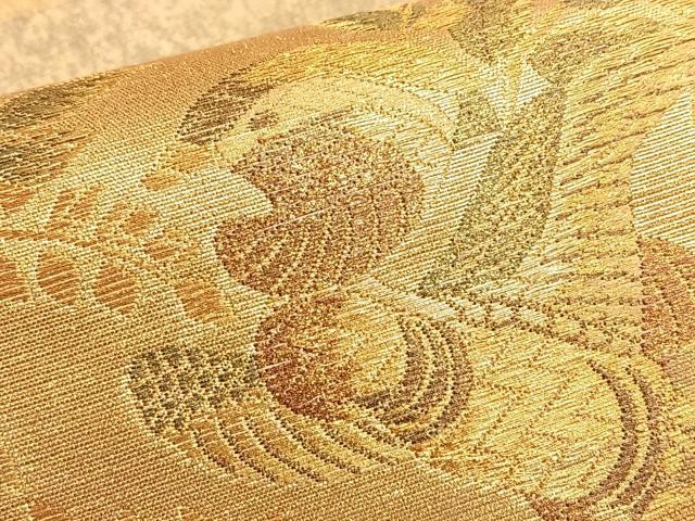 平和屋着物◎六通柄袋帯 正倉院類聚 金糸 引箔 正絹 逸品 BAAQ4036du