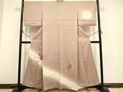 平和屋着物■訪問着　駒刺繍　飾花文　暈し染め　金彩　鈴乃屋扱い　正絹　逸品　DAAO6129we