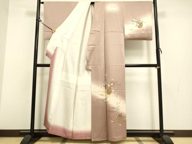 平和屋着物■訪問着　駒刺繍　飾花文　暈し染め　金彩　鈴乃屋扱い　正絹　逸品　DAAO6129we