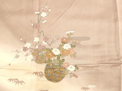 平和屋着物■訪問着　駒刺繍　飾花文　暈し染め　金彩　鈴乃屋扱い　正絹　逸品　DAAO6129we