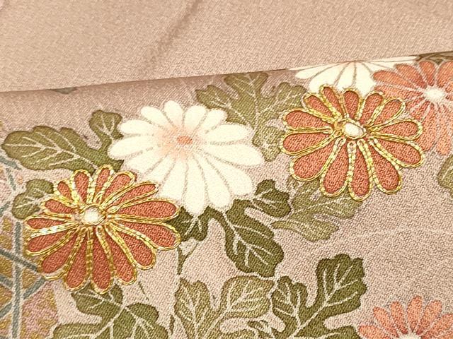 平和屋着物■訪問着　駒刺繍　飾花文　暈し染め　金彩　鈴乃屋扱い　正絹　逸品　DAAO6129we