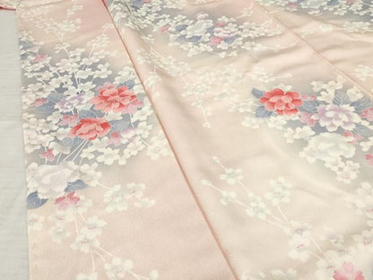 平和屋着物■上質な小紋　草花文　正絹　逸品　AAAR5242ru