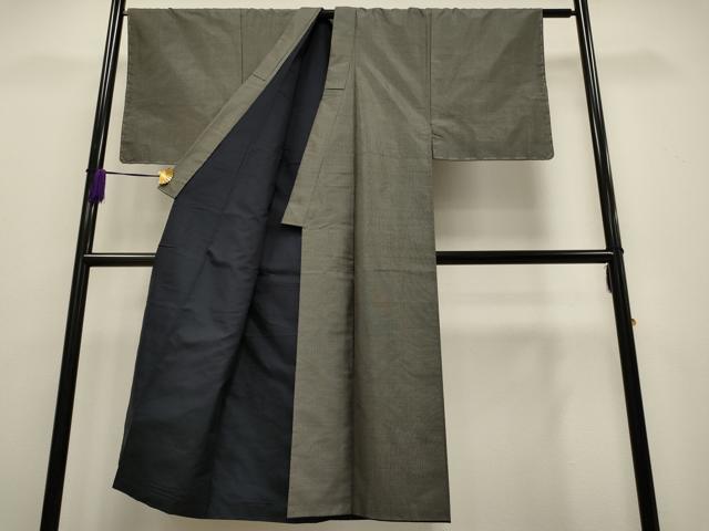 平和屋着物■男性　本場大島紬　アンサンブル　泥染め　吉祥文　正絹　逸品　CAAO8452id