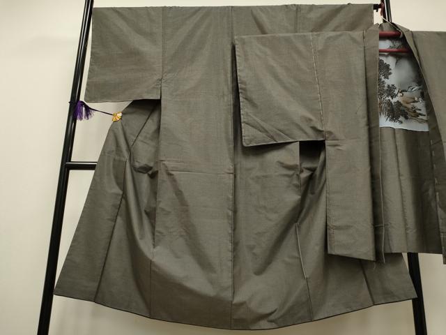 平和屋着物■男性　本場大島紬　アンサンブル　泥染め　吉祥文　正絹　逸品　CAAO8452id