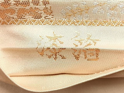 平和屋着物◎六通柄袋帯 光琳蒔絵草紙 漆箔 正絹 逸品 BAAQ9970cm