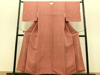 平和屋着物■江戸小紋　作家物　鮫小紋柄　鬼しぼ縮緬　正絹　逸品　未使用　BAAQ7349hv