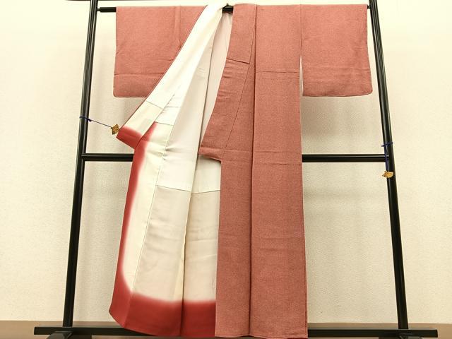 平和屋着物■江戸小紋　作家物　鮫小紋柄　鬼しぼ縮緬　正絹　逸品　未使用　BAAQ7349hv
