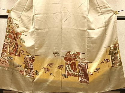 平和屋着物■豪華色留袖　束ね熨斗誰が袖花文　暈し染め　金彩　三越扱い　正絹　逸品　BAAQ7387hv