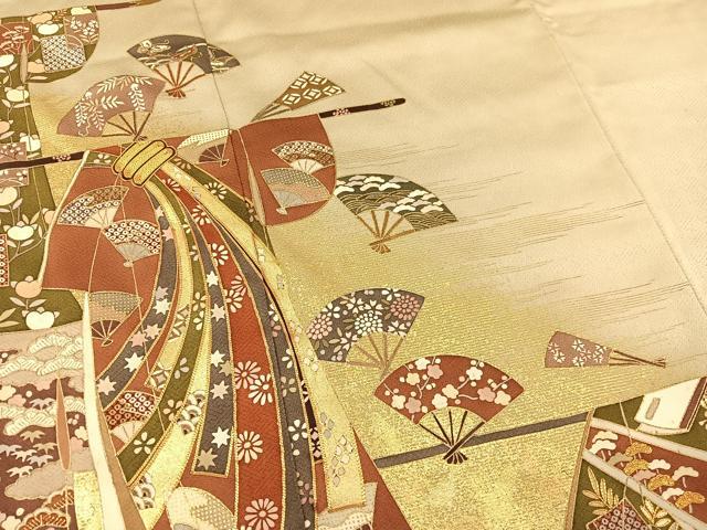 平和屋着物■豪華色留袖　束ね熨斗誰が袖花文　暈し染め　金彩　三越扱い　正絹　逸品　BAAQ7387hv