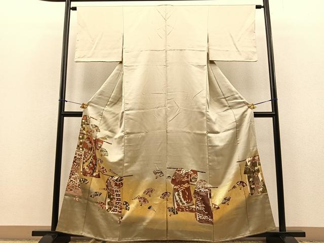 平和屋着物■豪華色留袖　束ね熨斗誰が袖花文　暈し染め　金彩　三越扱い　正絹　逸品　BAAQ7387hv