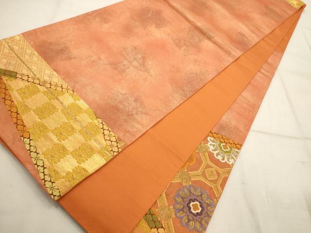 平和屋着物◎六通柄袋帯　唐織　有職裂取紋　金糸　正絹　逸品　AAAQ1226tm