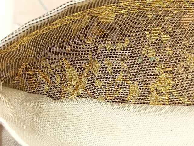 平和屋着物◎六通柄袋帯　金沢の春　引箔　正絹　逸品　BAAR2894cm