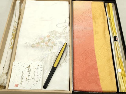 平和屋本店■和装小物　帯揚げ・帯締めセット2点　逸品　未使用　DZAA10506kh5