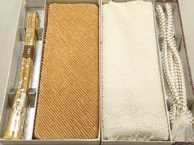 平和屋本店■和装小物　帯揚げ・帯締めセット2点　逸品　未使用　DZAA10503kh5