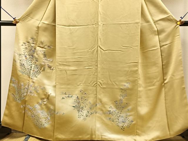 平和屋着物□訪問着 束ね熨斗花文 暈し染め 金銀彩 正絹