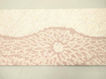 平和屋着物●名門　藤娘きぬたや・総絞り　九寸名古屋帯　立涌花文　正絹　逸品　DAAQ2058fe
