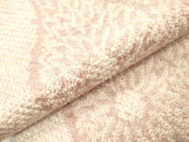 平和屋着物●名門　藤娘きぬたや・総絞り　九寸名古屋帯　立涌花文　正絹　逸品　DAAQ2058fe