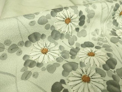 平和屋着物▽訪問着 単衣 草花文 手描き 正絹 逸品 DAAQ3570az