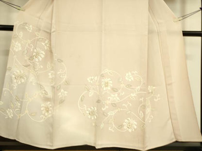 平和屋着物▽訪問着　単衣　洋花唐草文　金彩　やまと金ラベル　正絹　逸品　DAAQ3595az