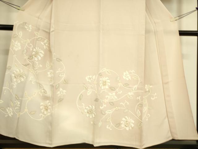 平和屋着物▽訪問着　単衣　洋花唐草文　金彩　やまと金ラベル　正絹　逸品　DAAQ3595az