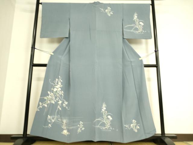 平和屋着物▽訪問着 単衣 友禅 飛鳥花文 正絹 逸品 DAAQ3607az
