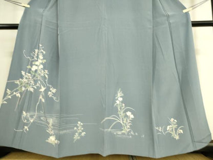 平和屋着物▽訪問着 単衣 友禅 飛鳥花文 正絹 逸品 DAAQ3607az