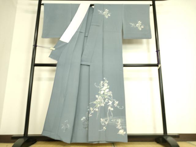 平和屋着物▽訪問着 単衣 友禅 飛鳥花文 正絹 逸品 DAAQ3607az