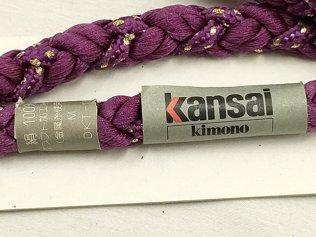 平和屋着物●世界的ファッションデザイナー　山本寛斎　kansaiブランド　帯締め・帯揚げセット　総絞り　金糸　逸品　未使用　AAAS2702ay