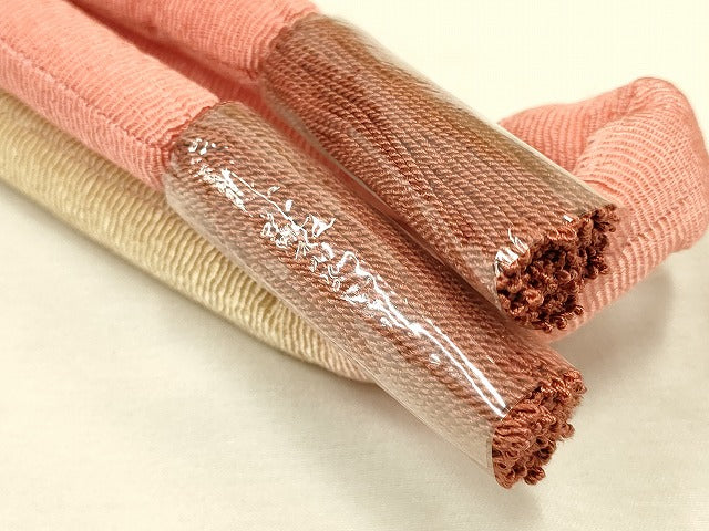 平和屋着物●和装小物 帯締め・帯揚げセット うらら香 刺繍 駒 丸ぐけ 暈し染め 金糸 撚り房 逸品 未使用 AAAS2714ay
