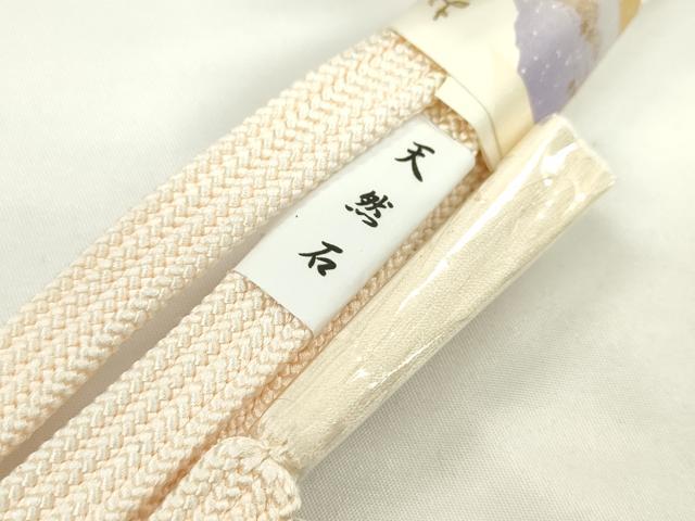 平和屋本店■和装小物　帯締め・帯揚げセット　京組み紐　天然石　逸品　未使用　CXAA0345s5