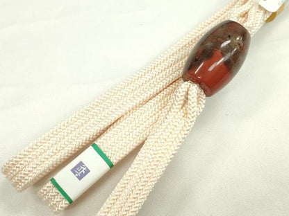 平和屋本店■和装小物　帯締め・帯揚げセット　京組み紐　天然石　逸品　未使用　CXAA0345s5