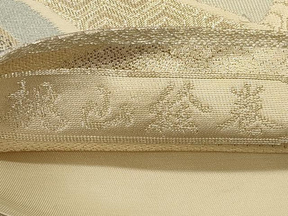 平和屋着物◎六通柄袋帯 桃山絵巻 道長風景文 金糸 引箔 正絹 逸品 CAAP8200ft