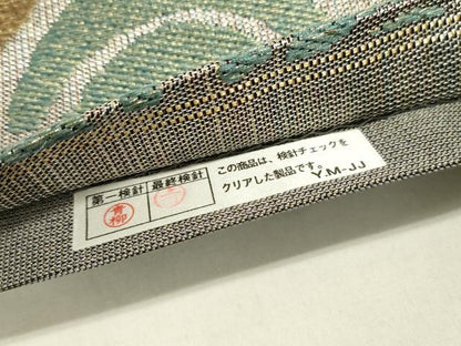 平和屋着物●六通柄袋帯 青海波 金銀糸 正絹 逸品 DAAQ2357fe