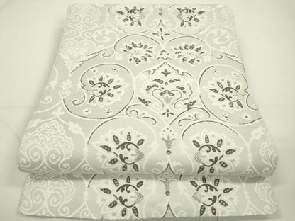 平和屋着物●八寸名古屋帯 唐織 花唐草文 銀糸 正絹 逸品 DAAQ2478fe