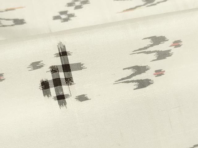 平和屋着物●本場琉球絣 紬 反物 着尺 手織 大城誠光作 証紙付き 逸品 未使用 DAAQ1275zzz