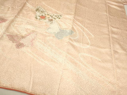 平和屋着物●創業460年・千總 訪問着 駒刺繍 絞り 花蝶文 金彩 三越扱い 正絹 逸品 CAAP7143hy