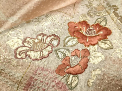平和屋着物●創業460年・千總 訪問着 駒刺繍 絞り 花蝶文 金彩 三越扱い 正絹 逸品 CAAP7143hy