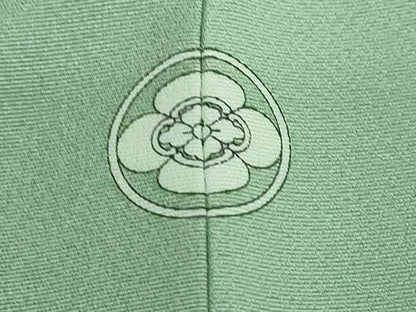 平和屋着物●豪華色留袖 駒刺繍 飛鶴吉祥花文 金彩 ロング丈 正絹 逸品 DAAP1883ic