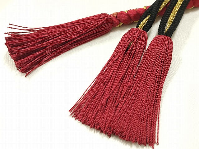 平和屋着物●和装小物 振袖用帯締め 装飾 ラインストーン パール 金糸 撚り房 逸品 AAAS2841ay
