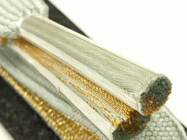 平和屋着物●和装小物　上質な帯締め　高麗組 綾出し　暈し　金糸　箱付き　逸品　未使用　AAAS2863ay