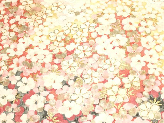 平和屋着物●紫綬褒章 巨匠『岩田専太郎』 振袖 駒刺繍 舞梅文 金彩 三越扱い 正絹 逸品 DAAR0248yyy