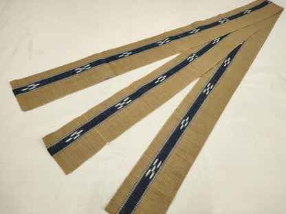 平和屋着物●沖縄県伝統工芸品 八重山ミンサー 手織り 男性 角帯 正絹 逸品 AAAT3726wj