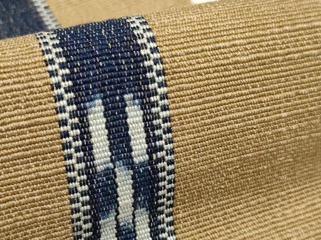 平和屋着物●沖縄県伝統工芸品 八重山ミンサー 手織り 男性 角帯 正絹 逸品 AAAT3726wj