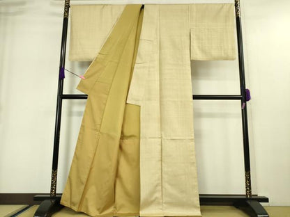 平和屋本店●極上 京都染織メーカー・貴久樹謹製 野蚕糸 ナチュラルタッサー GOLDEN MUGA 証紙付き 逸品 DZAA0219kh5