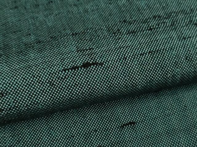 平和屋本店○希少 ざざんざ織 伊兵衛織 単衣 藍色地 逸品