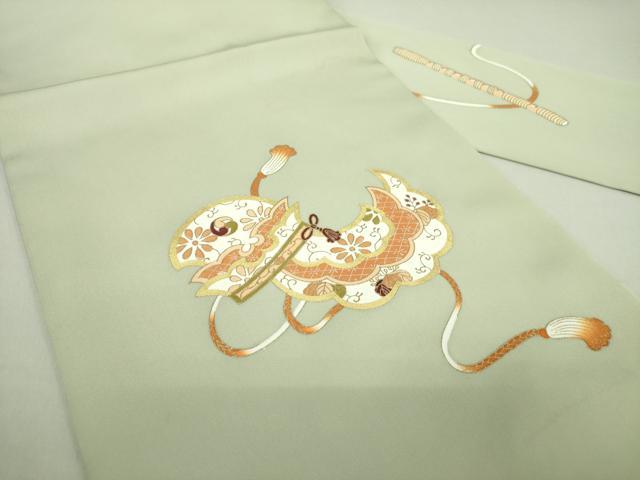 平和屋着物●塩瀬 九寸名古屋帯 鳥兜 夏虫色地 金彩 正絹 逸品 DAAQ3024ps