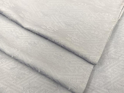 平和屋着物▽上質な色無地 単衣 紗綾形花地紋 藤色 正絹 逸品 未使用 BAAS7677ui