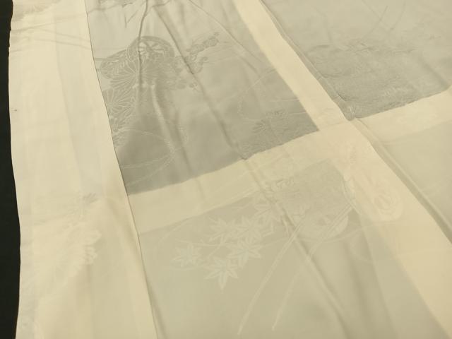平和屋着物■長襦袢 無双仕立て 花車地紋 薄卵色 正絹 逸品 BAAR1373by