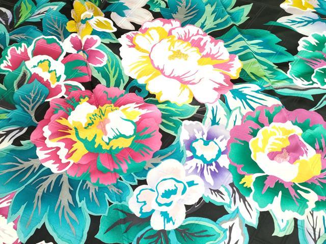 平和屋着物●豪華振袖 草花文 黒地 金彩 正絹 逸品 DAAR0318yyy